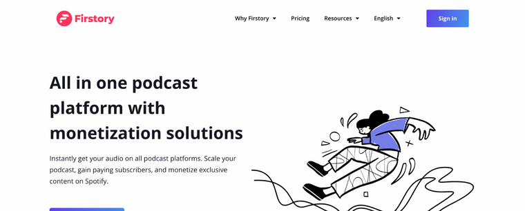 Firstory hosting site review