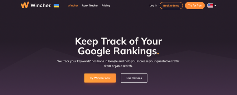 Wincher keyword rank tracking software keeps track of your google rankings. 