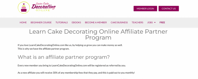 learn cake decorating online affiliate program
