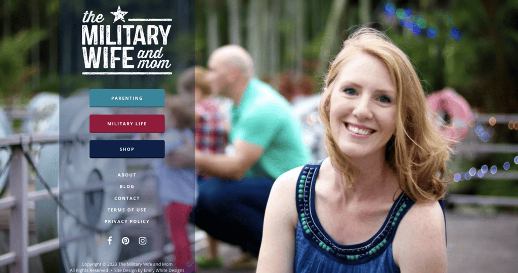 the military wife and mom blogger