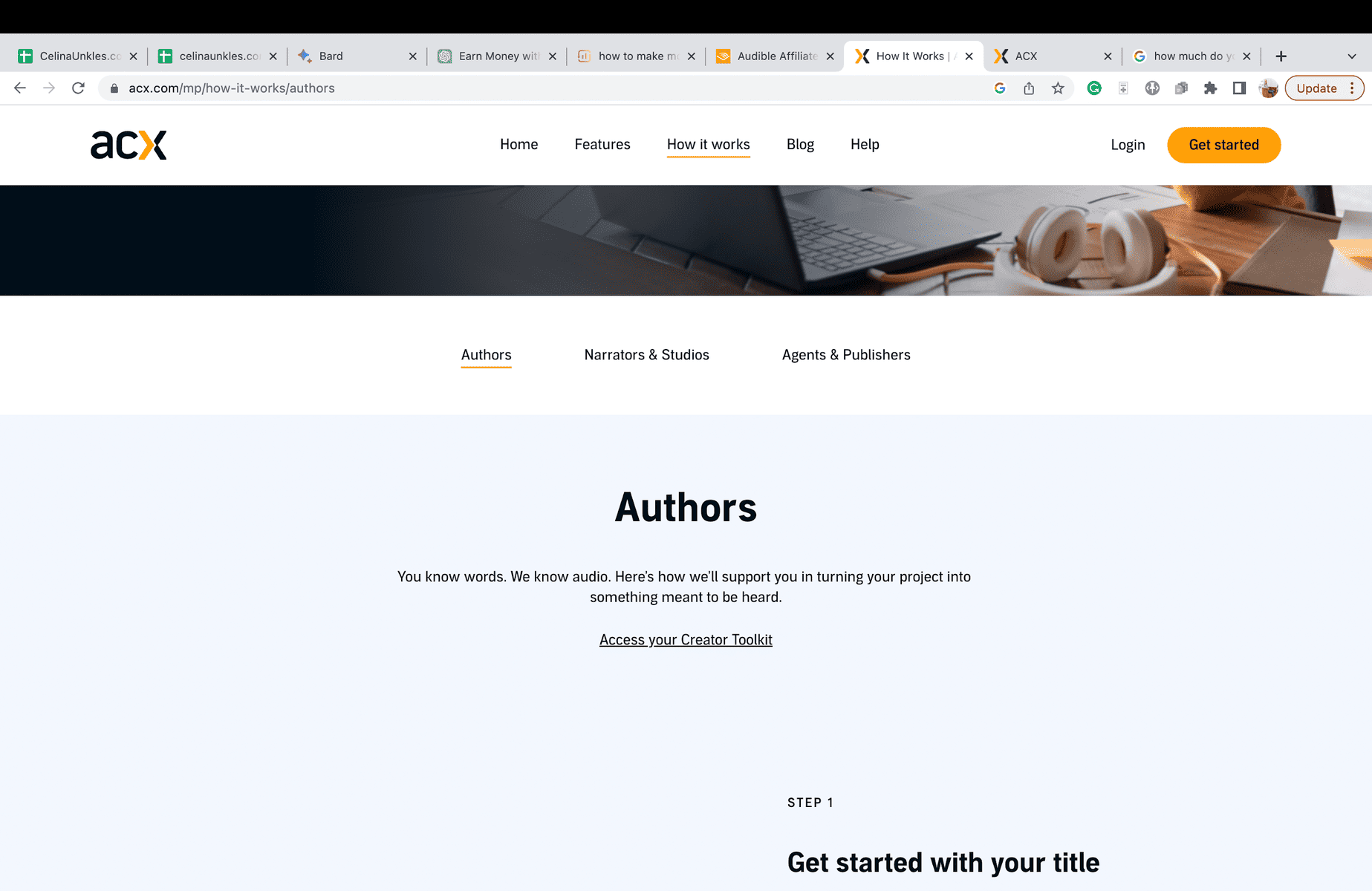 make money as an author on audible